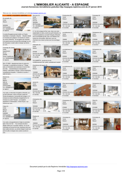 Journal immobilier ALICANTE - Immobilier Espagne