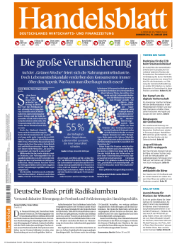 Leseprobe zum Titel: Handelsblatt (15.01.2015)