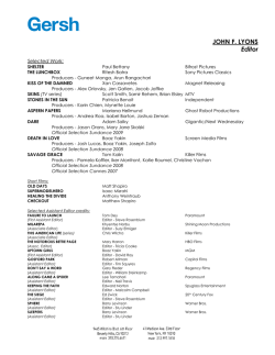 John F. Lyons - Gersh Production