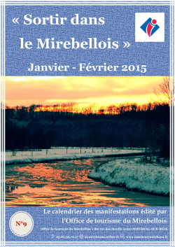 « Sortir dans le Mirebellois » - Office de tourisme du Mirebellois