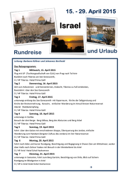 Israel 2015 - S&auml;chsischer Jugendverband EC