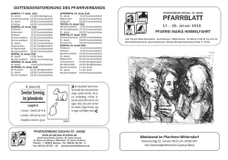 Gottesdienstordnung (Pfarrblatt) - Pfarrverband Dachau