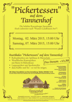 Pickertessen - Tannenhof Grottendieck