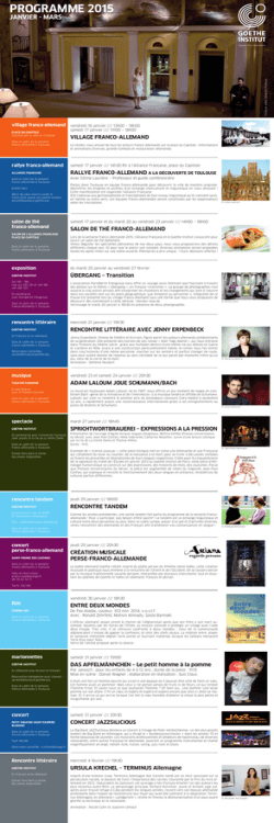 Programme du Goethe-Institut Toulouse janvier
