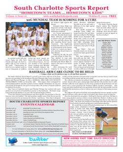 Issue 78 - South Charlotte Sports Report