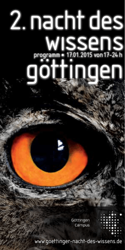 als PDF-Download. - Zweite Nacht des Wissens in Göttingen