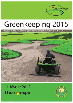 Greenkeeping 2015 - Association Suisse des Services des Sports