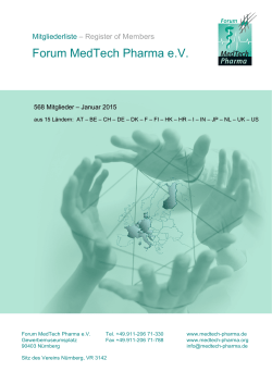 Mitgliederliste - Forum MedTech Pharma eV