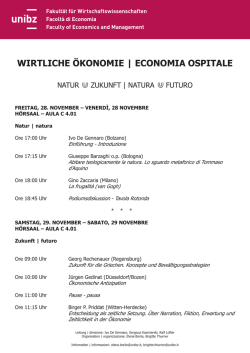 Hospitable Economics - Program