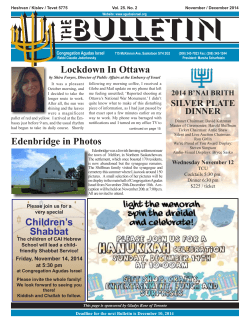 Bulletin – November / December 2014