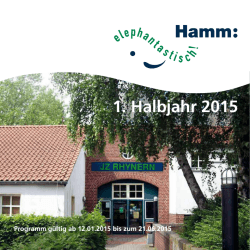 1. Halbjahr 2015 - Jugendzentrum Rhynern