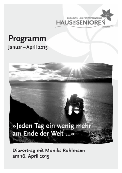 Programm Januar bis April 2015 (pdf)