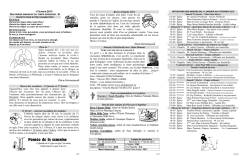 À la chapelle - Le Semainier paroissial