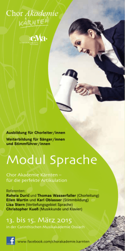 Modul Sprache - Chorakademie Kärnten