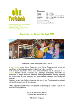 Programm für Jänner bis April 2015 - BH Leoben