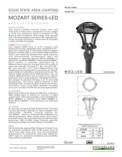LED Catalog Spec Sheet - U.S. Architectural and Sun Valley Lighting