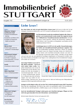 Immobilienbrief STUTTGART - Immobilienverlag Stuttgart