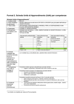 Format 2. Scheda Unità di Apprendimento (UdA