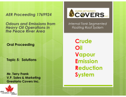 Crude Oil Vapour Emission Reduction System
