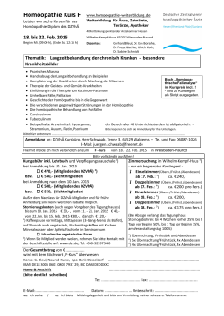 Hom&ouml;opathie Kurs F
