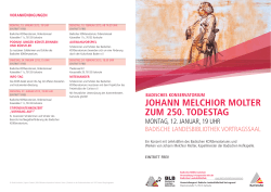 Programm Johann Melchior Molter - Karlsruhe