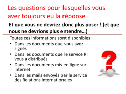 Les questions pour lesquelles vous avez toujours eu la r&eacute;ponse