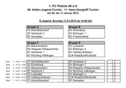 Spielplan Hallen-Jugend-Turnier 2015 E-Jugend - FC Phönix 09