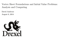 Vortex Sheet Formulations and Initial Value Problems: Analysis and