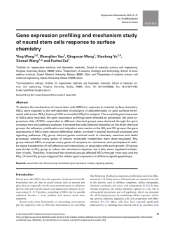 Gene expression profiling and mechanism study of neural stem cells