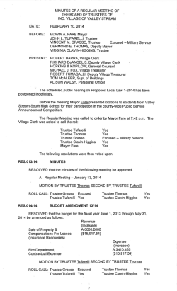Board Of Trustees Meeting Minutes