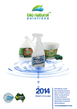 Bio Natural Solutions Catalogue 2014
