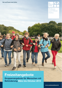 Download Freizeitangebote M&auml;rz bis Oktober 2015 - Wohnen und