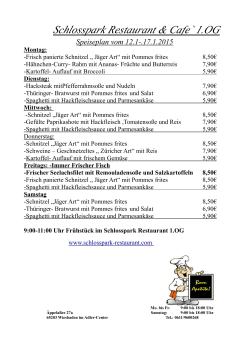 Schlosspark Restaurant & Cafe` 1.OG