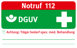 DGUV Information 204-032 Notruf Informationskarte - Stadt Limbach