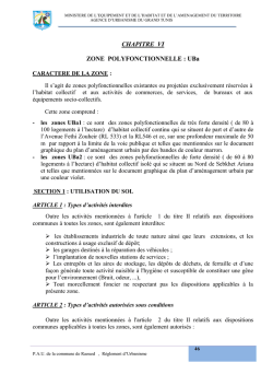 CHAPITRE VI ZONE POLYFONCTIONNELLE : UBa