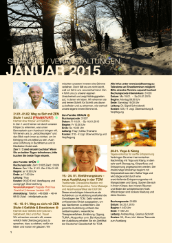 BuddhasWeg Veranstaltungen Januar 2015