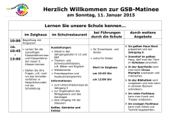 Herzlich Willkommen zur GSB-Matinee