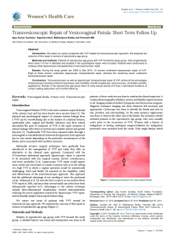 Transvesicoscopic Repair of Vesicovaginal Fistula