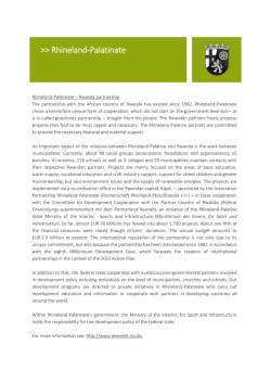 Rhineland-Palatinate - Deutsche L&auml;nder in der Entwicklungspolitik