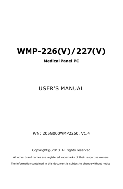 WMP-226(V)/227(V) - Wincomm-Panel PC, Medical panel PC