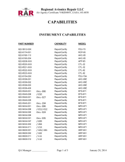 capabilities - Regional Avionics Repair LLC