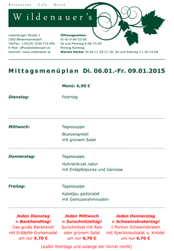 Download Mittagsmen&uuml; - Wildenauer