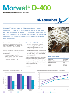 Morwet® D-400 - AkzoNobel Surface Chemistry
