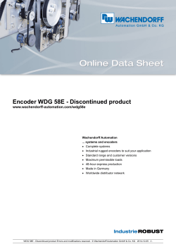 WDG 58E - Wachendorff Automation encoders