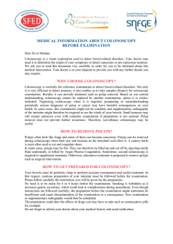 medical information about colonoscopy before examination