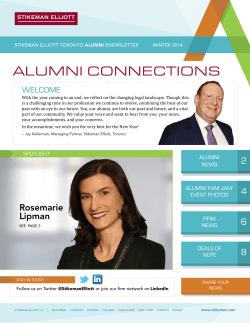 Winter 2014 edition of Alumni Connections