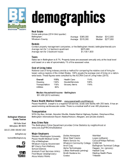 Download Demographics Info - Bellingham Whatcom County Tourism