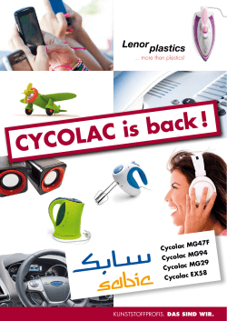 CYCOLAC is back!