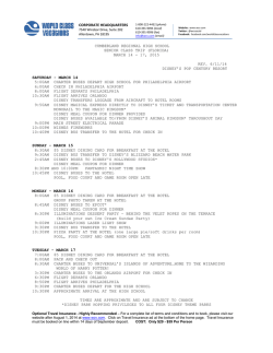 Itinerary - Cumberland Regional High School