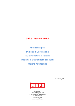 Guida Tecnica MEFA Antisismica per: Impianti di